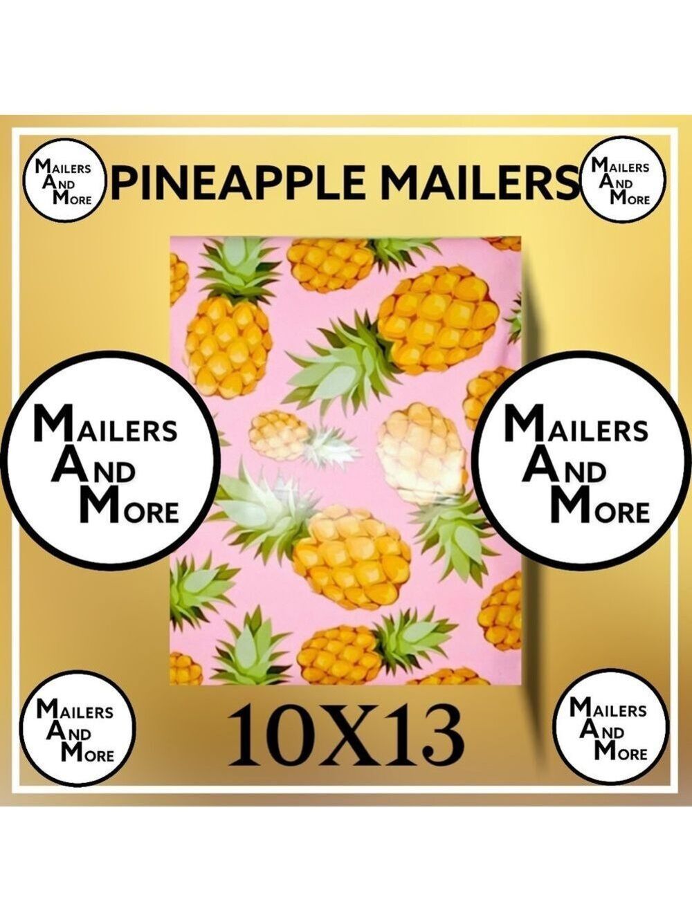 25 10X13 Poly Mailers Pineapple PRICE IS FIRM - Picture 8 of 15